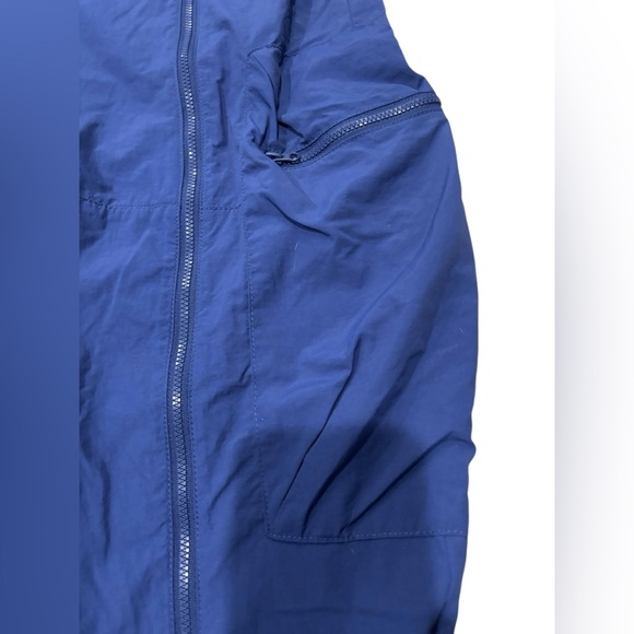 Urban Outfitters Sz 2 LUNA Nylon Cargo Blue Balloon Parachute Pant Zippers Y2K - Picture 14 of 16